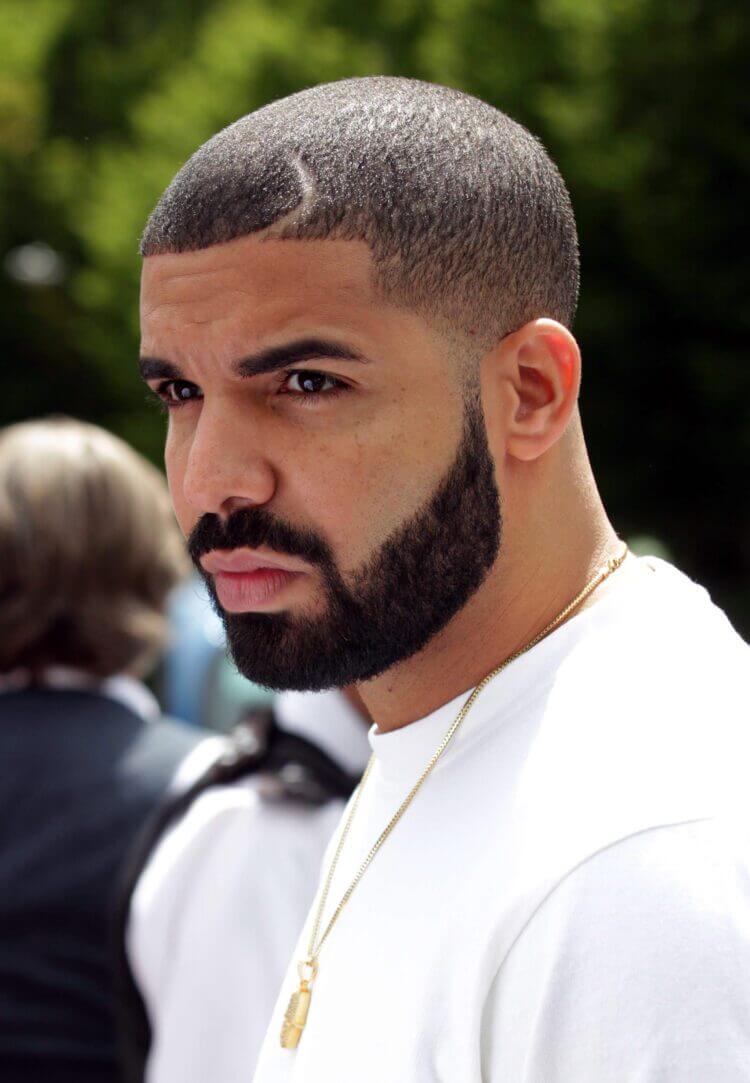 Drake's Burr Cut with Line Up haircut