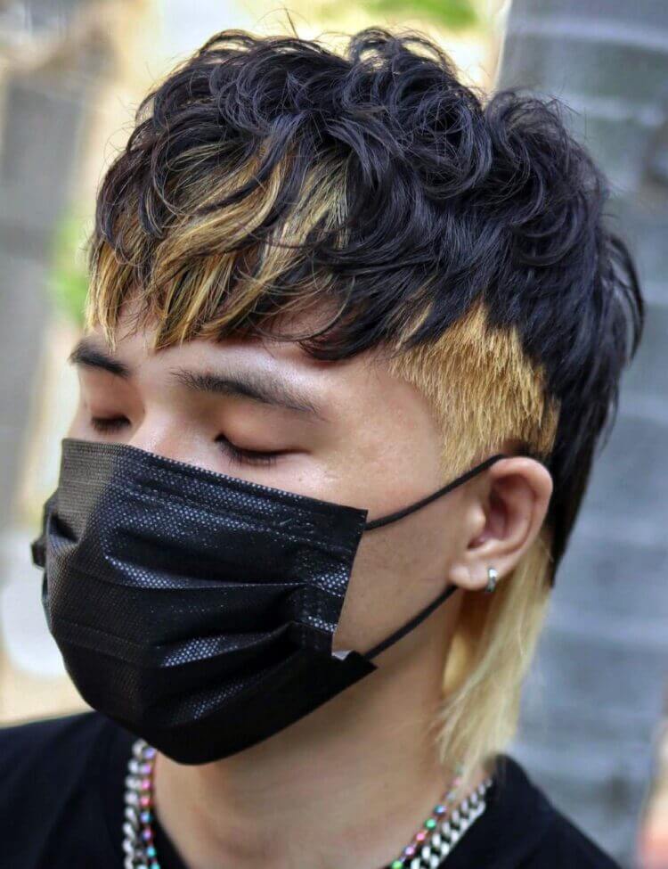 Intense Mullet with Blonde Shades haircut