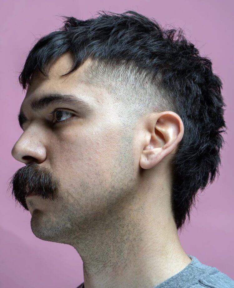 Mullet and Mustache is a Couple haircut