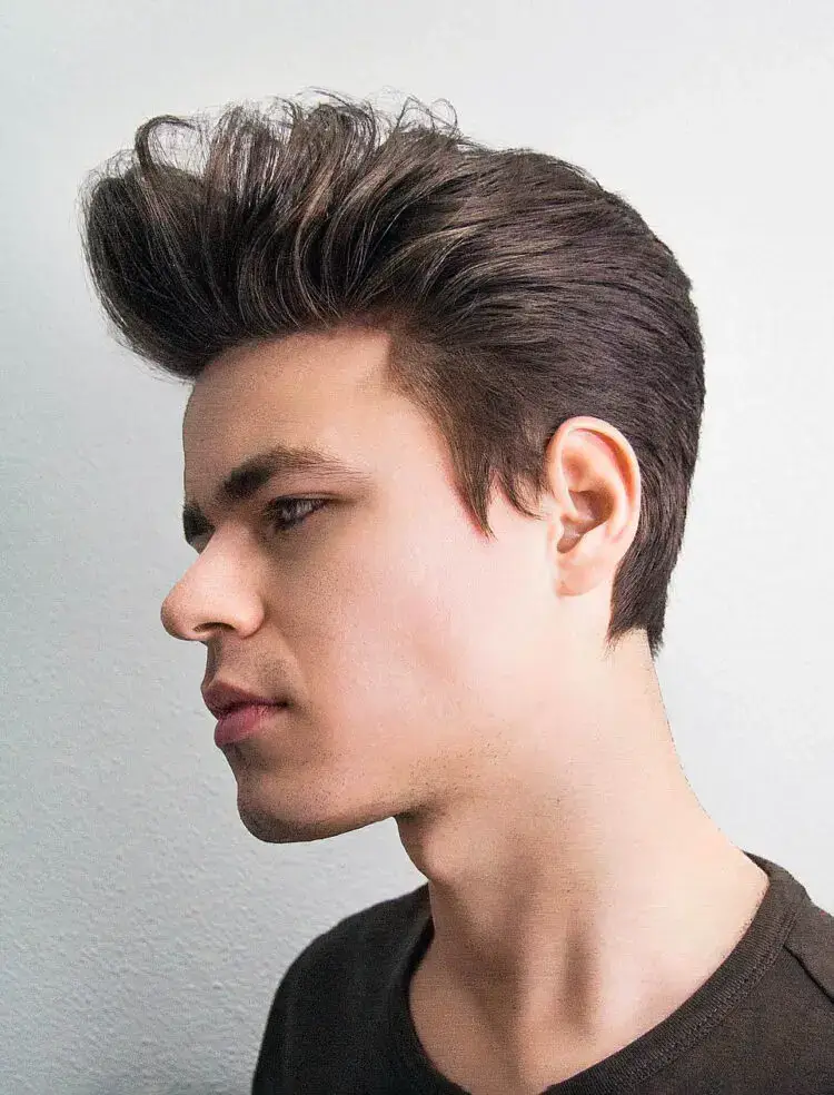 Natural Brushed Quiff haircut