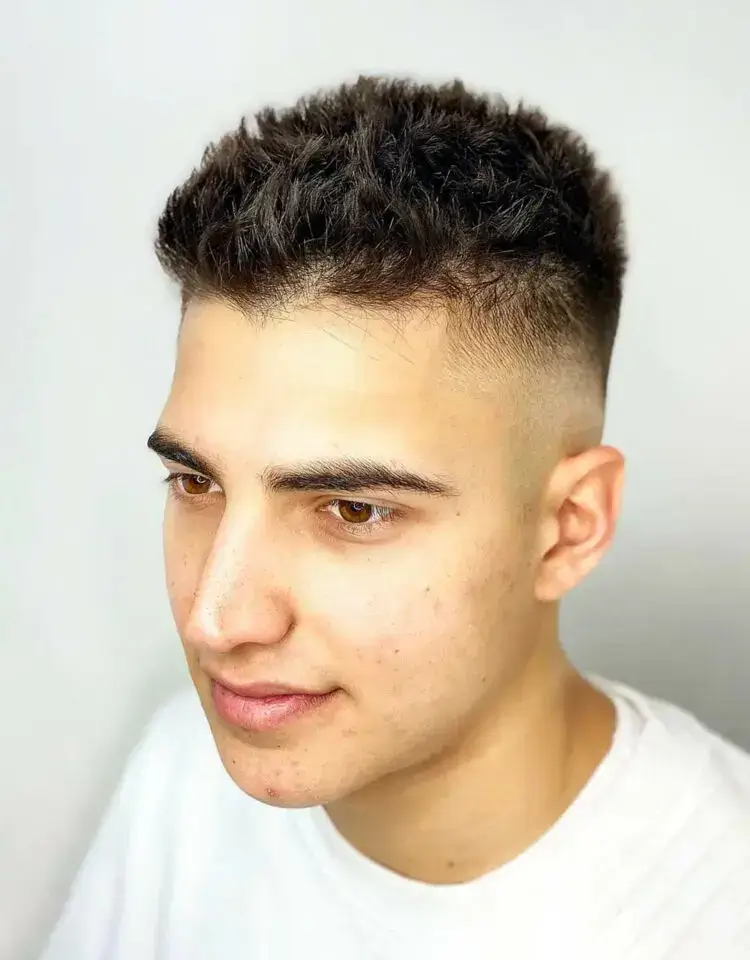 Spiky Top with High Skin Fade haircut