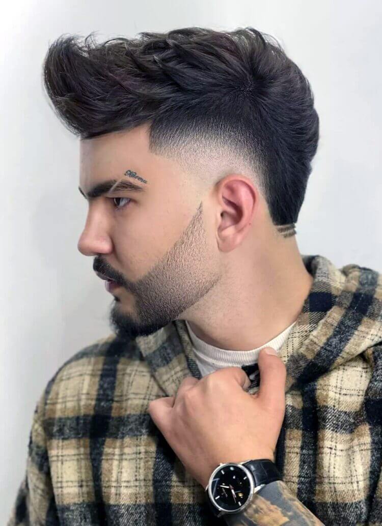 Tape Up with Neckline Design haircut
