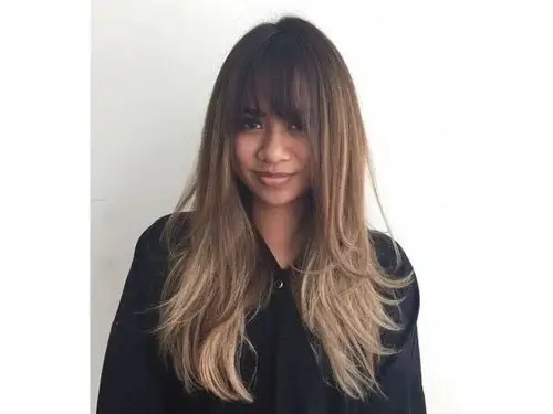 Long Layers With Full Bangs