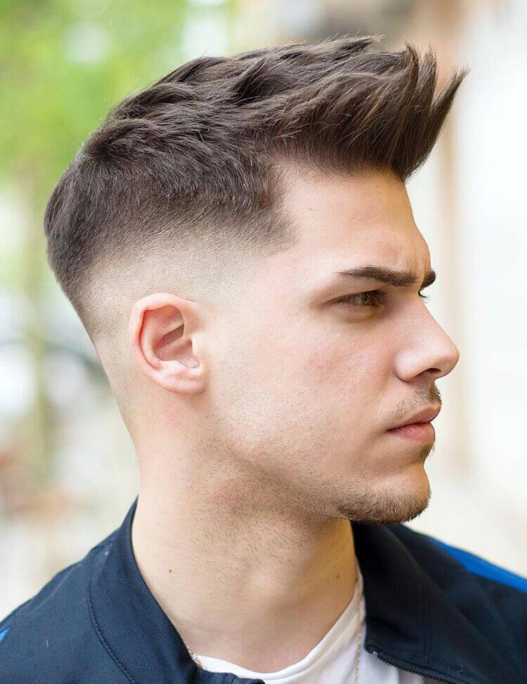 Brush Up with Clean Mid Fade haircut