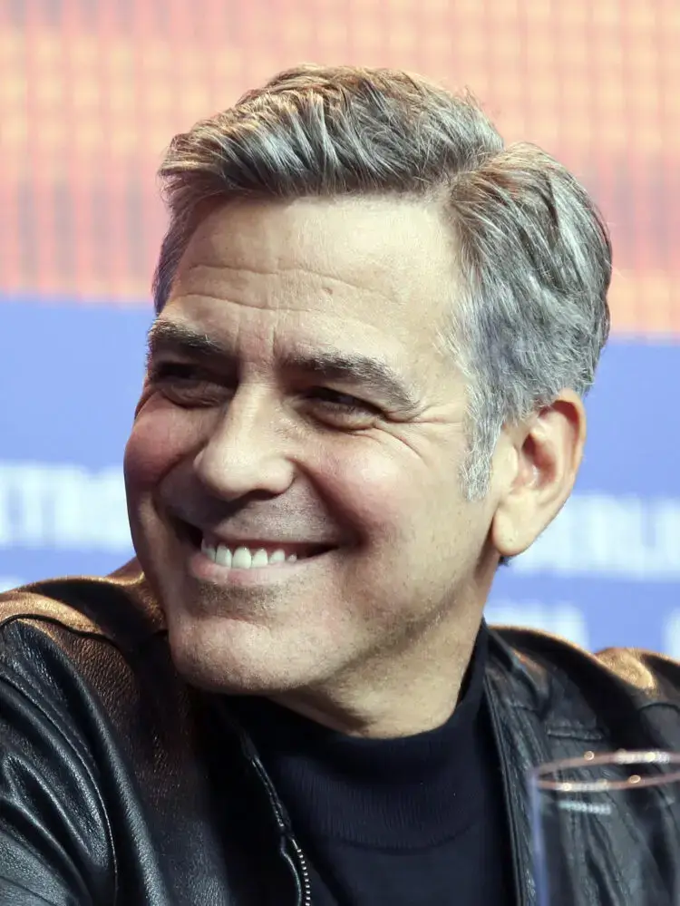 George Clooney’s side part haircut