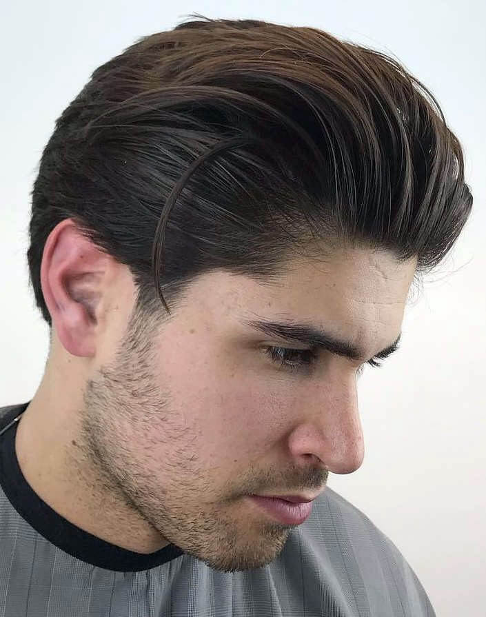 Individual Stranded Slicked Back haircut
