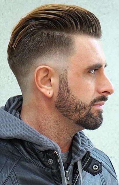 Undercut Slicked Back with Taper Fade