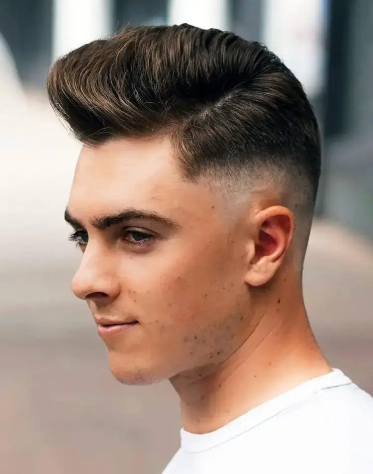 Young Taper Fade Side Part haircut