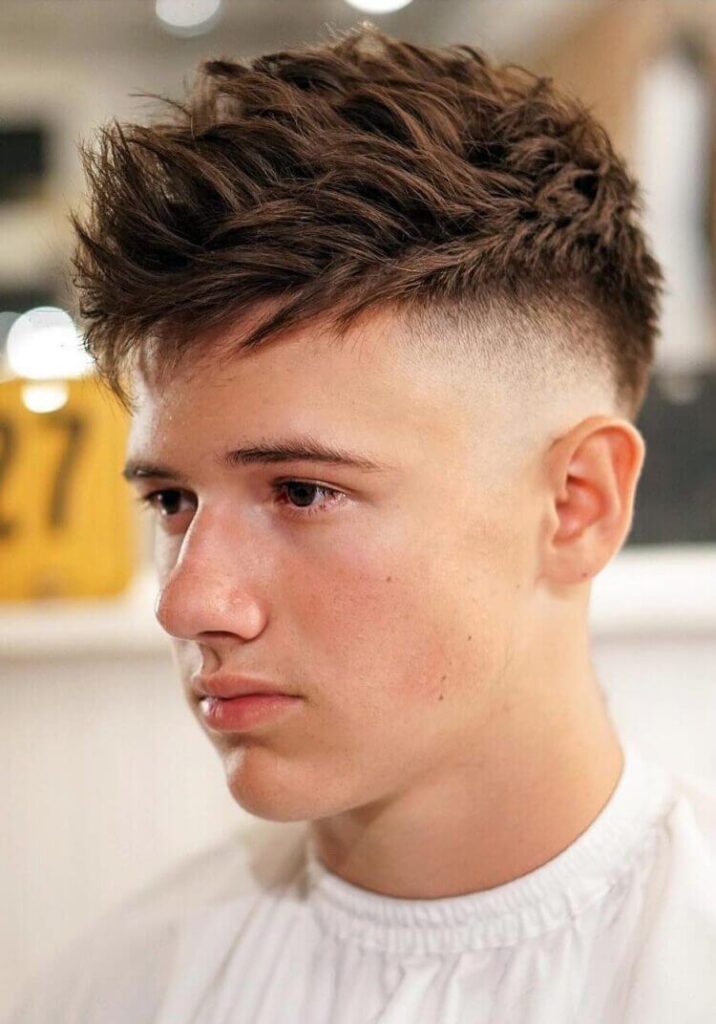 Brush Up with Classic Fringed Drop Fade haircut