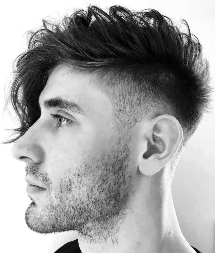 Drop Fade with Side Swept Undercut hairstyle