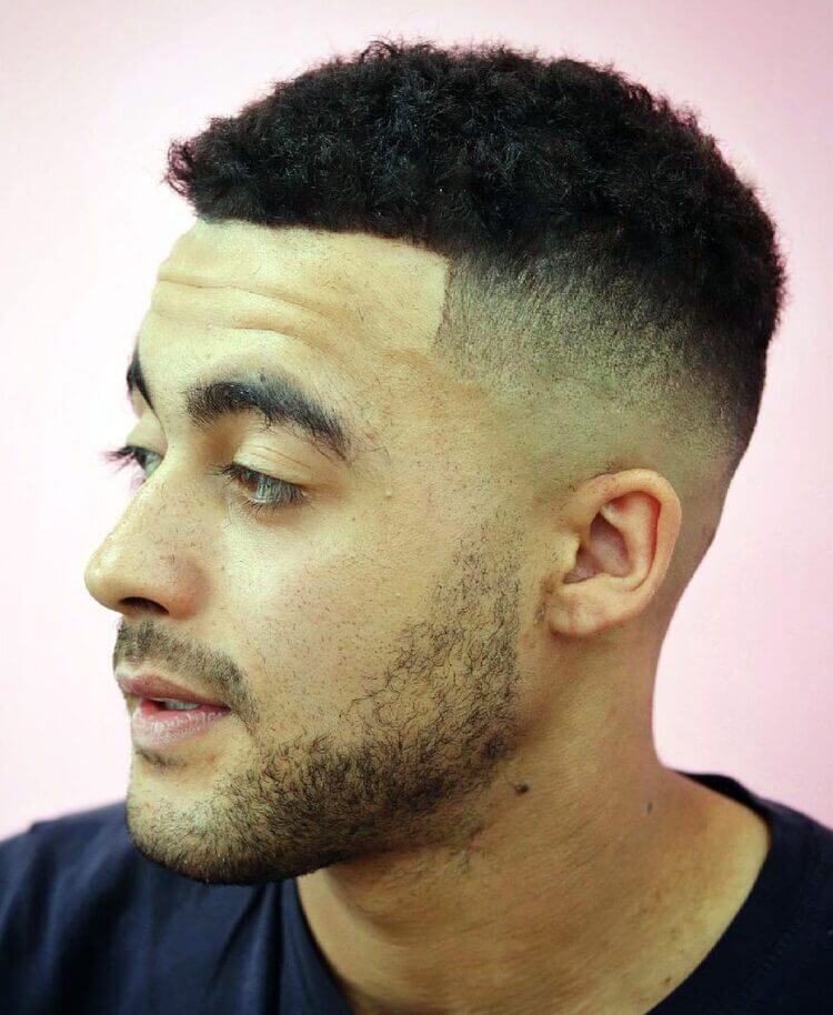 Thick Afro Matte Top with High Fade haircut
