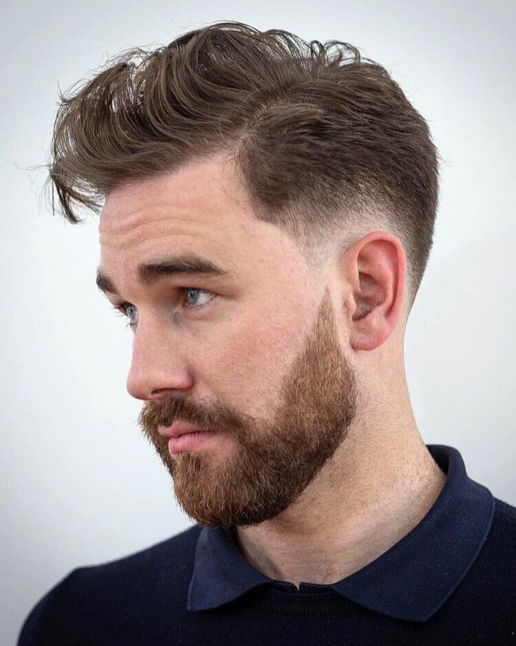 Wavy Hair with a Beard haircut