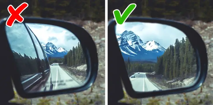 Adjust the side-view mirrors properly