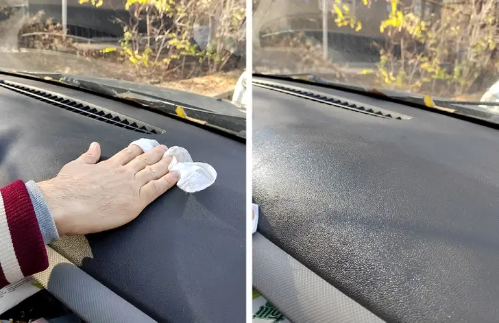 Oil for cleaning the dashboard