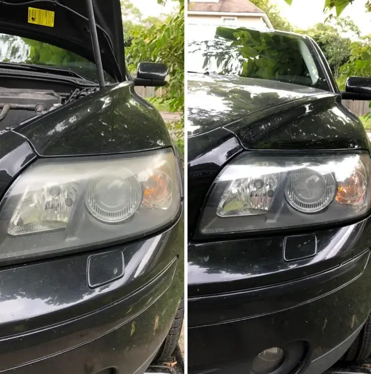 Use toothpaste to clean the headlights